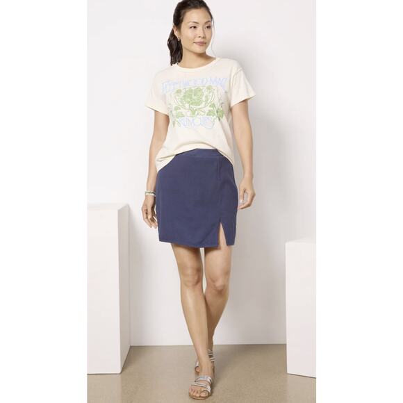 Sundry Ribbed Skort Skirt Navy Size Small - Picture 1 of 9